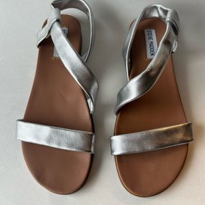 Steve Madden silver strap sandal